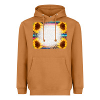 Meerkat Serape Bleached Sunflowers Leopard Background Heavyweight Hoodie - CowCowDesign