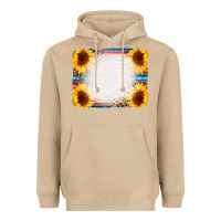 Mushroom Serape Bleached Sunflowers Leopard Background Heavyweight Hoodie - CowCowDesign