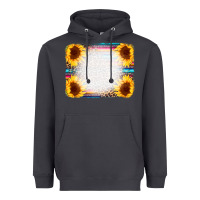 Smoke Serape Bleached Sunflowers Leopard Background Heavyweight Hoodie - CowCowDesign