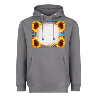 Storm Serape Bleached Sunflowers Leopard Background Heavyweight Hoodie - CowCowDesign