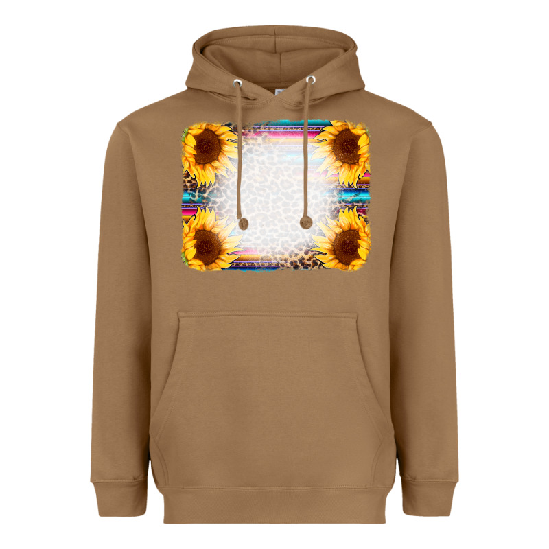 Serape Bleached Sunflowers Leopard Background Heavyweight Hoodie by CowCowDesign | Teevron