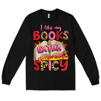 Black i like my books extra spicy Long Sleeve Tee - Artiststas