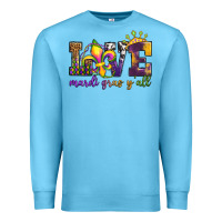 Ocean Blue love. ardi gras y'all Premium Sweatshirt - OliviaCreatesArt