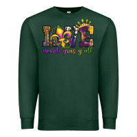 Sports Green love. ardi gras y'all Premium Sweatshirt - OliviaCreatesArt
