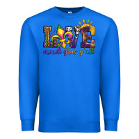 True Royal love. ardi gras y'all Premium Sweatshirt - OliviaCreatesArt