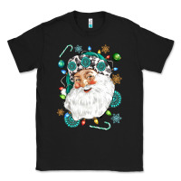 Black Western Santa Christmas Classic Tee - NancyCooperArtShop