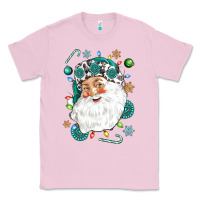 Bubblegum Pink Western Santa Christmas Classic Tee - NancyCooperArtShop