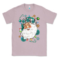 Lilac Western Santa Christmas Classic Tee - NancyCooperArtShop