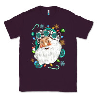 Plum Western Santa Christmas Classic Tee - NancyCooperArtShop