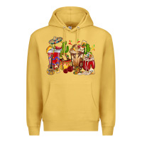 Antique Gold Cino De Mayo coffee cups Mexico Premium Hoodie - HowdyJamesFarm