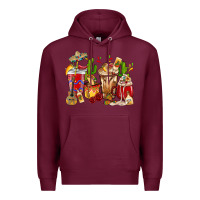 Burgundy Cino De Mayo coffee cups Mexico Premium Hoodie - HowdyJamesFarm