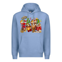 Colony Blue Cino De Mayo coffee cups Mexico Premium Hoodie - HowdyJamesFarm