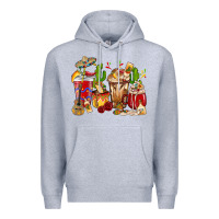 Heather Grey Cino De Mayo coffee cups Mexico Premium Hoodie - HowdyJamesFarm