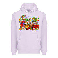 Lilac Cino De Mayo coffee cups Mexico Premium Hoodie - HowdyJamesFarm