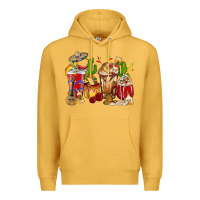 Mustard Cino De Mayo coffee cups Mexico Premium Hoodie - HowdyJamesFarm