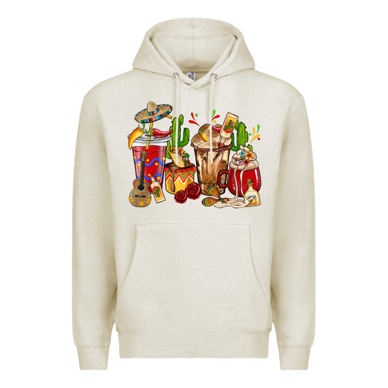 Cino De Mayo Coffee Cups Mexico Premium Hoodie by HowdyJamesFarm | Teevron