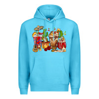 Ocean Blue Cino De Mayo coffee cups Mexico Premium Hoodie - HowdyJamesFarm