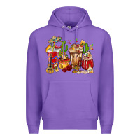 Purple Cino De Mayo coffee cups Mexico Premium Hoodie - HowdyJamesFarm