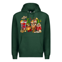 Sports Green Cino De Mayo coffee cups Mexico Premium Hoodie - HowdyJamesFarm