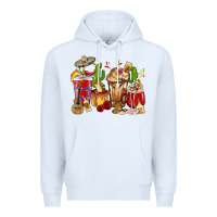 White Cino De Mayo coffee cups Mexico Premium Hoodie - HowdyJamesFarm