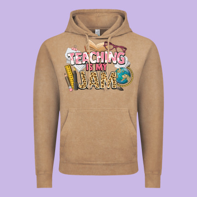 Teaching Is My Jam Teacher School Vintage Hoodie Designed By Nancycooperartshop