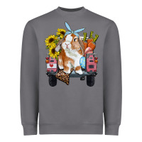 Storm Easter truck with bunny sunflowers and eggs Heavyweight Sweatshirt - RanaPortraitStore