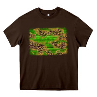 Chocolate Brown western leopard distressed background Heavy Core Tee - AdoDesignShop