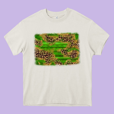Western Leopard Distressed Background Heavy Core Tee Designed By Adodesignshop