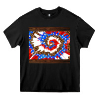 Black usa tie dye Heavy Core Tee - AdoDesignShop