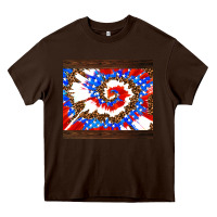Chocolate Brown usa tie dye Heavy Core Tee - AdoDesignShop