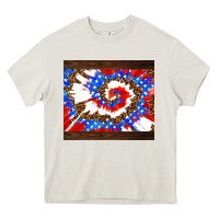 Cream usa tie dye Heavy Core Tee - AdoDesignShop