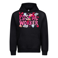 Black Postal Worker Urban Hoodie - CowhideDigitalArt