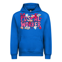 Cobalt Postal Worker Urban Hoodie - CowhideDigitalArt