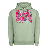 Pigment Oil Green Postal Worker Urban Hoodie - CowhideDigitalArt