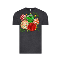Vintage Black merry christmas tree ball Vintage Tee - MaliasSmallBusiness