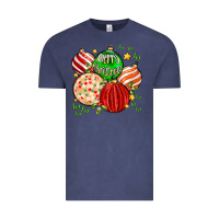 Vintage Denim merry christmas tree ball Vintage Tee - MaliasSmallBusiness