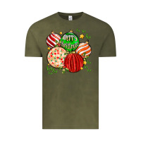 Vintage Olive merry christmas tree ball Vintage Tee - MaliasSmallBusiness