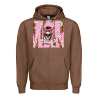 Chestnut skull mom pink glitter with daisy Zipper Hoodie - TumblerDesignByShophia