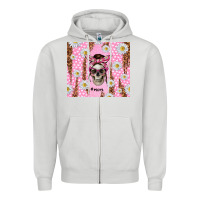 Dove Grey skull mom pink glitter with daisy Zipper Hoodie - TumblerDesignByShophia