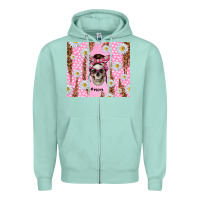 Seafoam skull mom pink glitter with daisy Zipper Hoodie - TumblerDesignByShophia