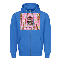True Royal skull mom pink glitter with daisy Zipper Hoodie - TumblerDesignByShophia