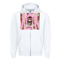 White skull mom pink glitter with daisy Zipper Hoodie - TumblerDesignByShophia