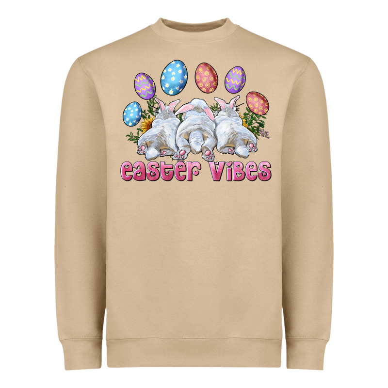 Easter Vibes With Bunny And Eggs Heavyweight Sweatshirt by RanaPortraitStore | Teevron