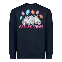 Navy Easter Vibes with Bunny and Eggs Heavyweight Sweatshirt - RanaPortraitStore