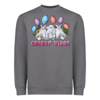 Storm Easter Vibes with Bunny and Eggs Heavyweight Sweatshirt - RanaPortraitStore