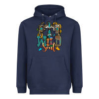 Navy western wild soul Heavyweight Hoodie - OliviaCreatesArt