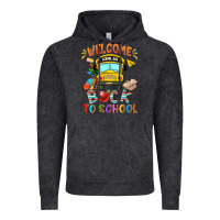 Vintage Black welcome back to school with school bus Vintage Hoodie - NancyCooperArtShop