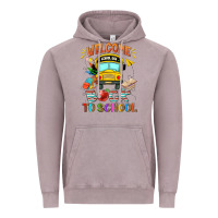 Vintage Zinc welcome back to school with school bus Vintage Hoodie - NancyCooperArtShop