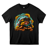 Black Rottweiler  rainbow Heavy Core Tee - Artiststas