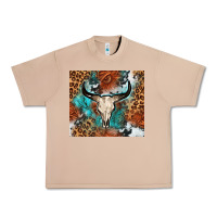 Burro Western with bull skull Urban Heavy Tee - NancyCooperArtShop